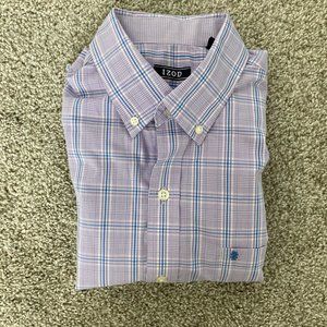 IZOD Men's Classic Fit Button Down Shirt Light Purple M